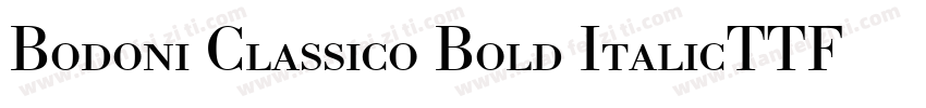 Bodoni Classico Bold ItalicTTF字体转换